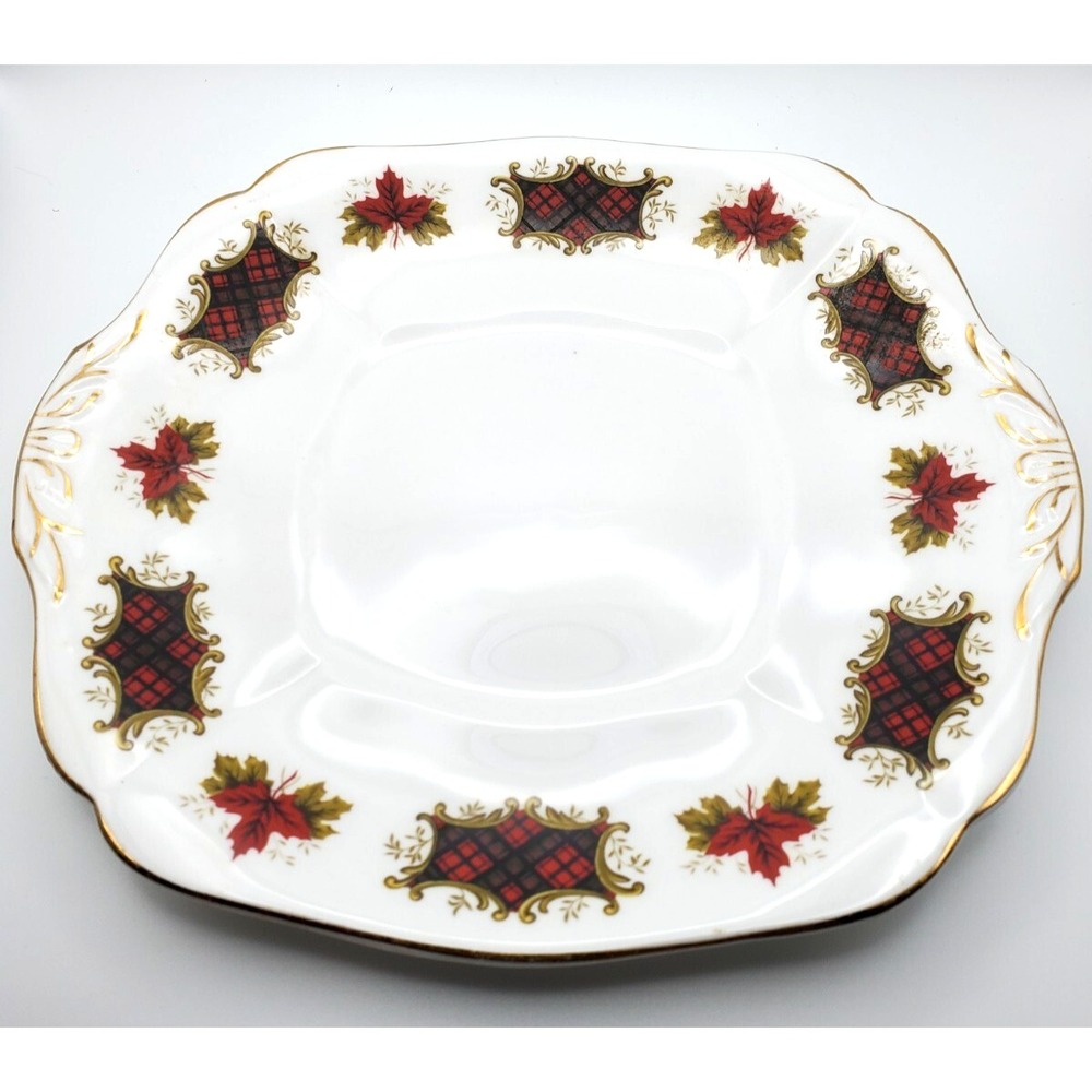 Vintage Royal Adderley MAPLE LEAF TARTAN 10" Serving Platter